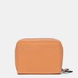 Cartera pequeña en piel bicolor naranja