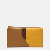 Cartera grande en piel en tonos camel