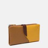 Cartera grande en piel en tonos camel