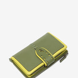 Medium green leather wallet