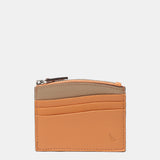 Orange leather card holder