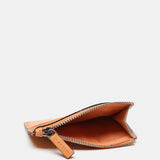 Orange leather card holder