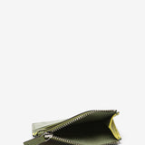 Green leather card holder