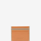 Orange leather card holder