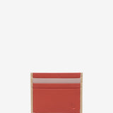 Coral leather card holder