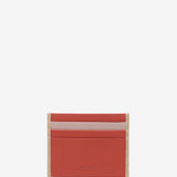 Coral leather card holder