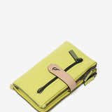 Medium wallet in green two-tone leather