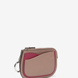 Pink leather purse