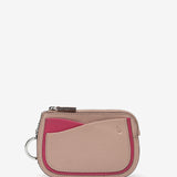 Pink leather purse