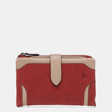 Cartera mediana en piel roja