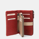 Cartera mediana en piel roja