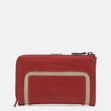 Cartera mediana en piel roja