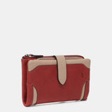 Cartera mediana en piel roja