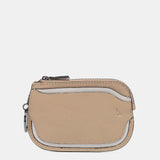 Camel leather card holder