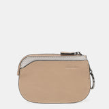 Camel leather card holder