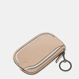 Camel leather card holder