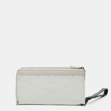 Cartera grande en piel blanca