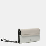 Cartera grande en piel blanca