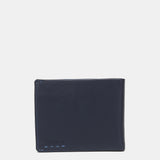 Men's leather wallet with RFID protection in blue