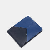 Men's leather wallet with RFID protection in blue