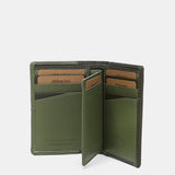 Cartera de hombre de piel con protección RFID en verde