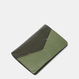 Cartera pequeña de hombre de piel con protección RFID en verde
