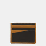 Men's leather card holder in brown