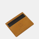 Men's leather card holder in brown
