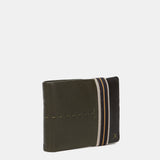 Men's leather wallet with RFID protection in green