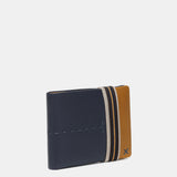 Cartera de hombre de piel con protección RFID en azul