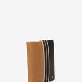 Men's leather wallet with RFID protection in camel