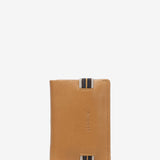 Men's leather wallet with RFID protection in camel