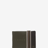 Carterapequeña de hombre de piel con protección RFID en verde