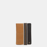 Men's leather wallet with RFID protection in camel