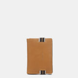 Men's leather wallet with RFID protection in camel