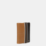 Men's leather wallet with RFID protection in camel