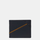 Cartera de hombre de piel con protección RFID en azul
