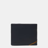 Cartera de hombre de piel con protección RFID en azul