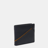 Cartera de hombre de piel con protección RFID en azul