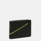 Cartera pequeña de hombre de piel con protección RFID en negro