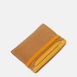 Cartera de hombre de piel combinada con protección RFID en camel