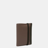 Cartera de hombre de piel combinada con protección RFID en taupe