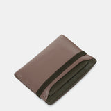 Cartera de hombre de piel combinada con protección RFID en taupe