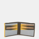 Herrenbörse aus Leder mit RFID-Schutz in Grün.