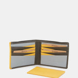 Herrenbörse aus Leder mit RFID-Schutz in Grün.