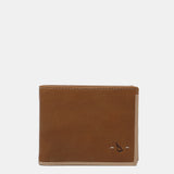 Cartera de hombre de piel con protección RFID en cognac