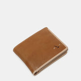 Cartera de hombre de piel con protección RFID en cognac
