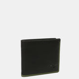Cartera de hombre de piel con protección RFID en negro