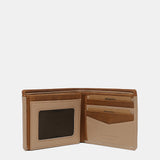 Cartera de hombre de piel con protección RFID en cognac
