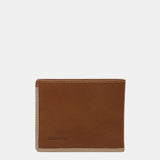 Cartera de hombre de piel con protección RFID en cognac